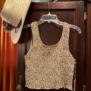 Stylish Knit Tank Top - Brown